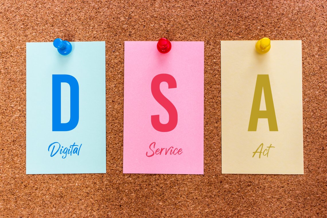 Bilde av bokstavene DSA som står for Digital Service Act