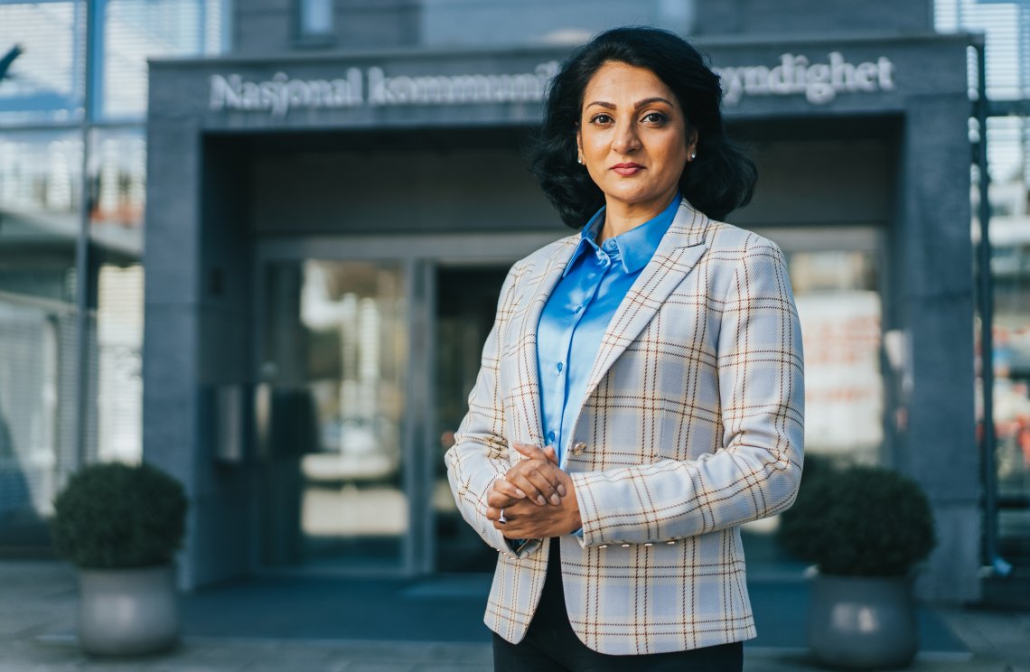 ER TYDELIG: Avdelingsdirektør Kamilla Sharma i Nkom er klar på at frivillig åpning av bredbåndsreguleringen vil kreve tett oppfølging.