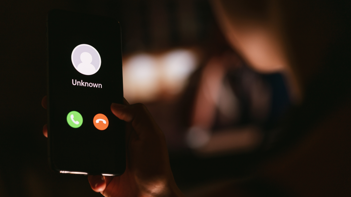 Ukjent anrop på mobil