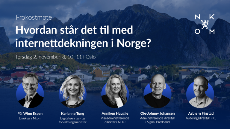 banner som viser informasjon om frokostmøte